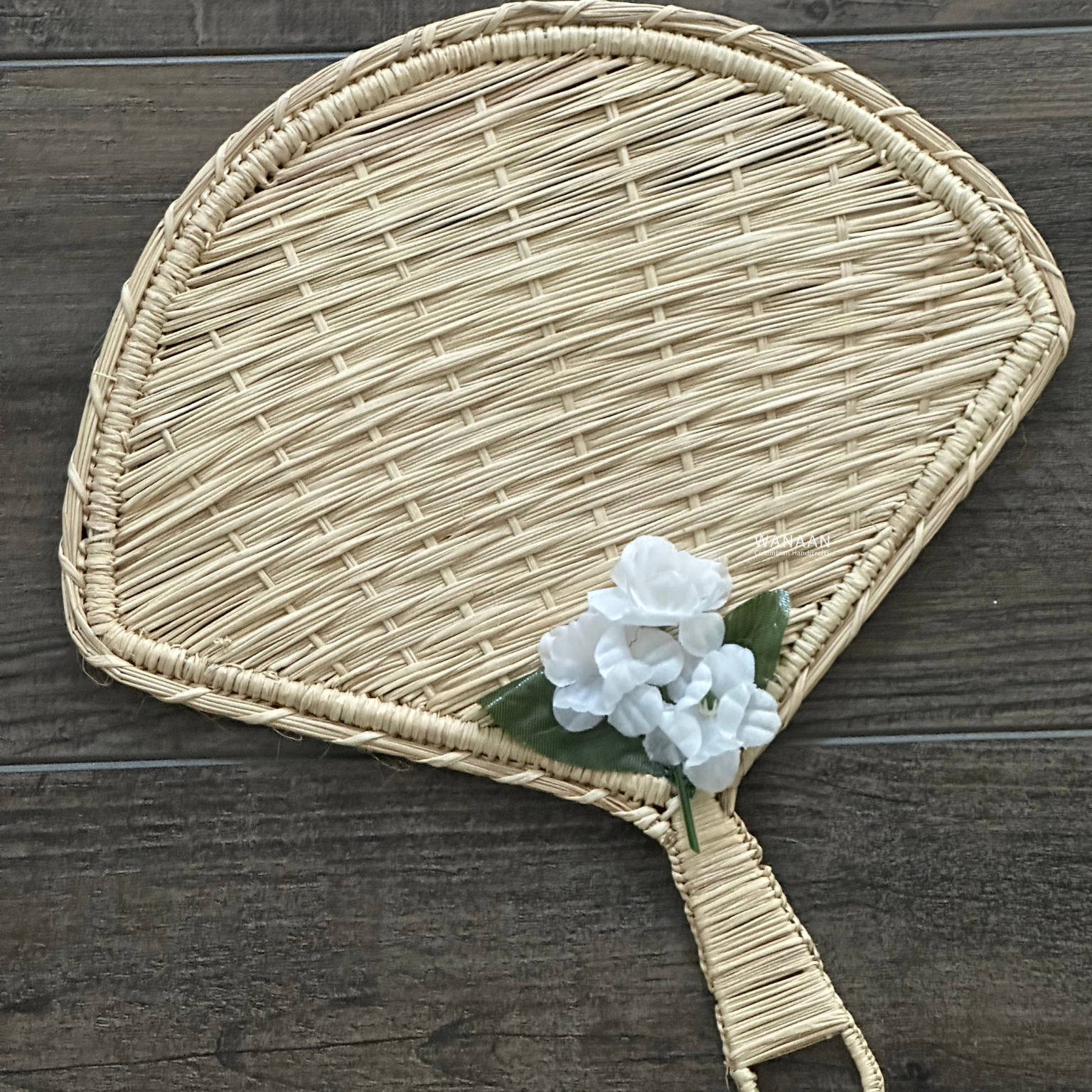 Handwoven Iraca Palm Fan - Colombian Artisan Craft