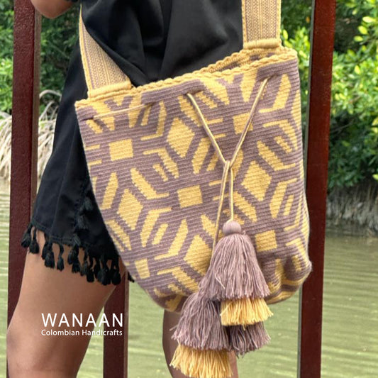 Large Wayuu Bag / Colorful Mochila / Handmade / Crossbody Boho hippie / Handbag / Mochila de Coleccion / Beach Bag / Large bag / Tote bag
