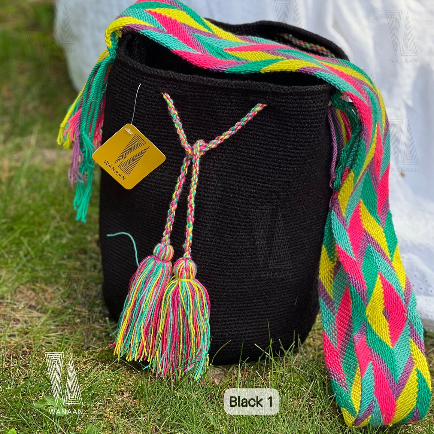 Handmade Unicolor Wayuu Bag