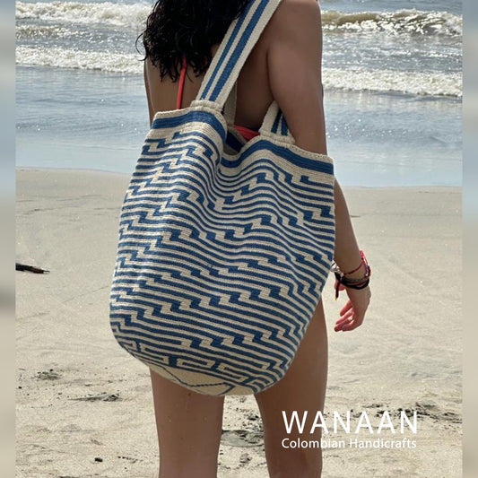 Handmade Oversize Wayuu Bag / Hand Crochet Crossbody / Boho Handbag/ Beach Tote Bag / Extra Large Summer Bag / XL Bag / Mochilon / Colorful Bag / Susu