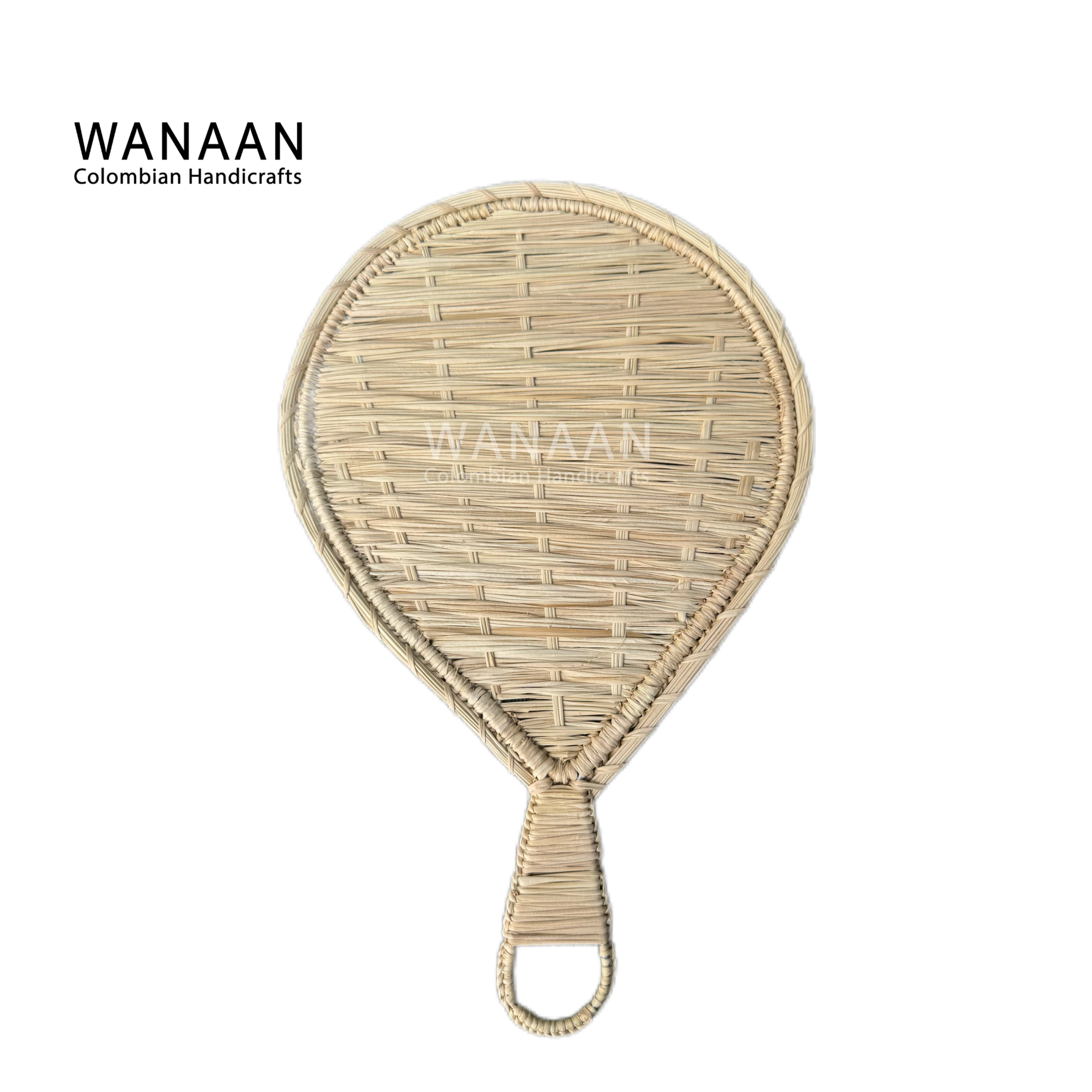 Handwoven Iraca Palm Fan - Colombian Artisan Craft