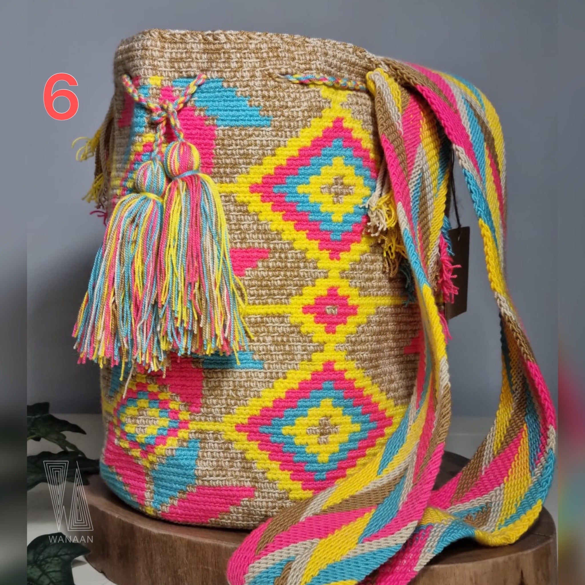 Handmade Wayuu handbag with Cane Arrow finishes - Large Size store